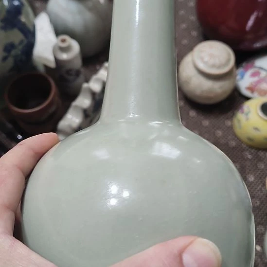 安***心摆件一件精美龙泉花瓶全品