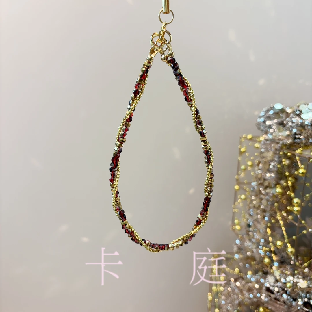 尤米饰品  卡庭原创精致手机链  K1898