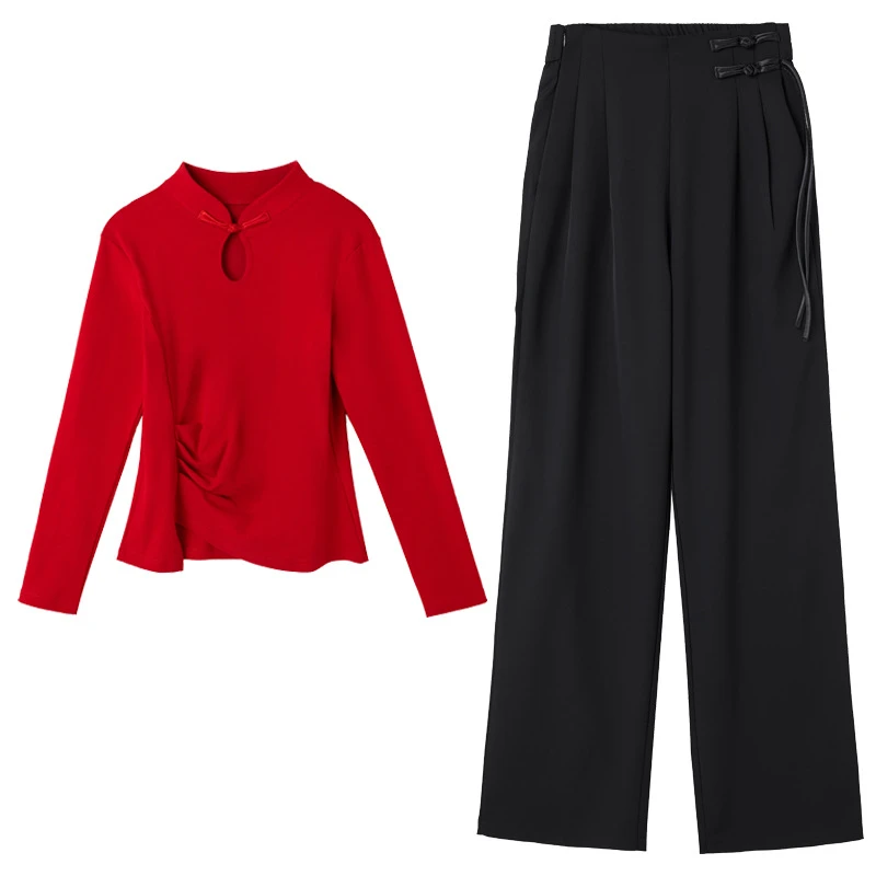 团体短袖洛神健身休闲裤广场舞服装运动夏表演新款舞蹈服演出套装