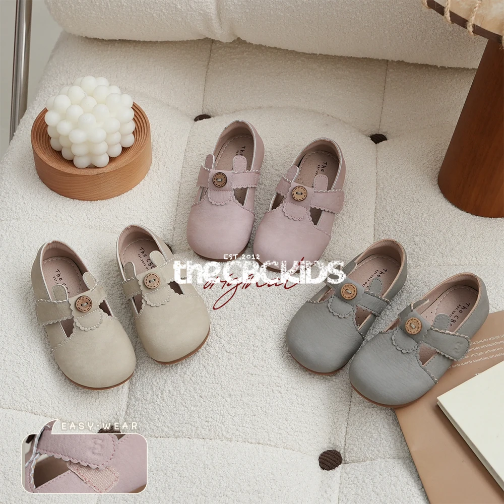 复古小皮鞋女童甜美风纽扣童鞋柔软舒适儿童百搭 251022