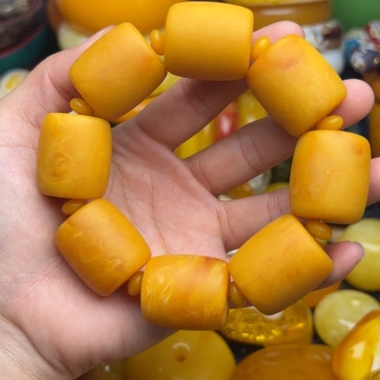 未镶嵌琥珀手链蜜蜡