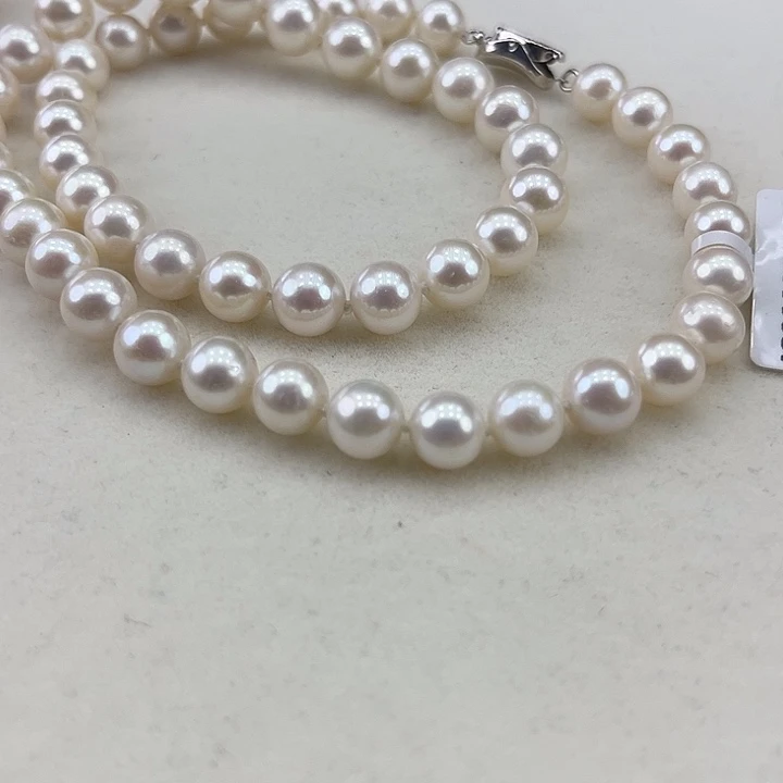 淡水珍珠银S925镶嵌颈饰8➕极光炫彩高品