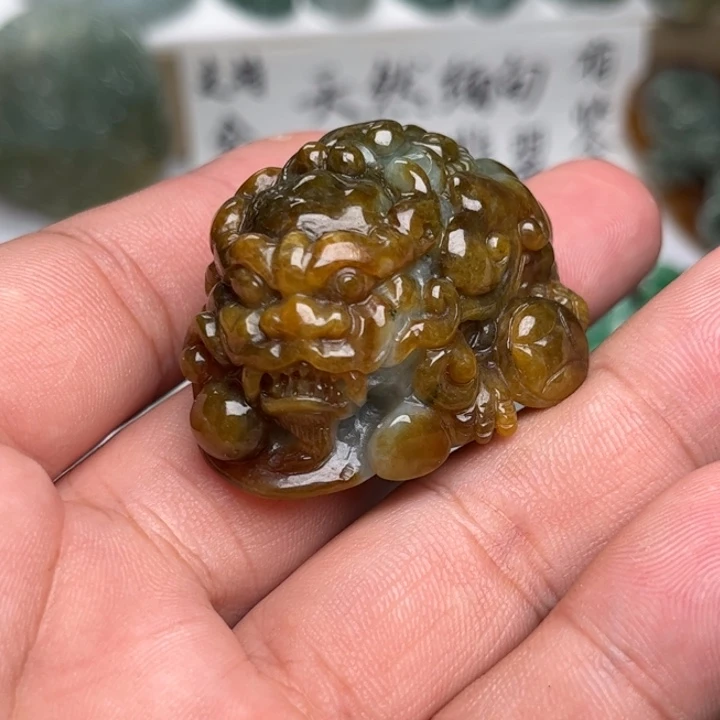 翡翠未镶嵌颈饰貔貅