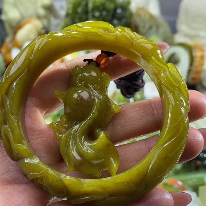岫玉未镶嵌岫玉手镯56