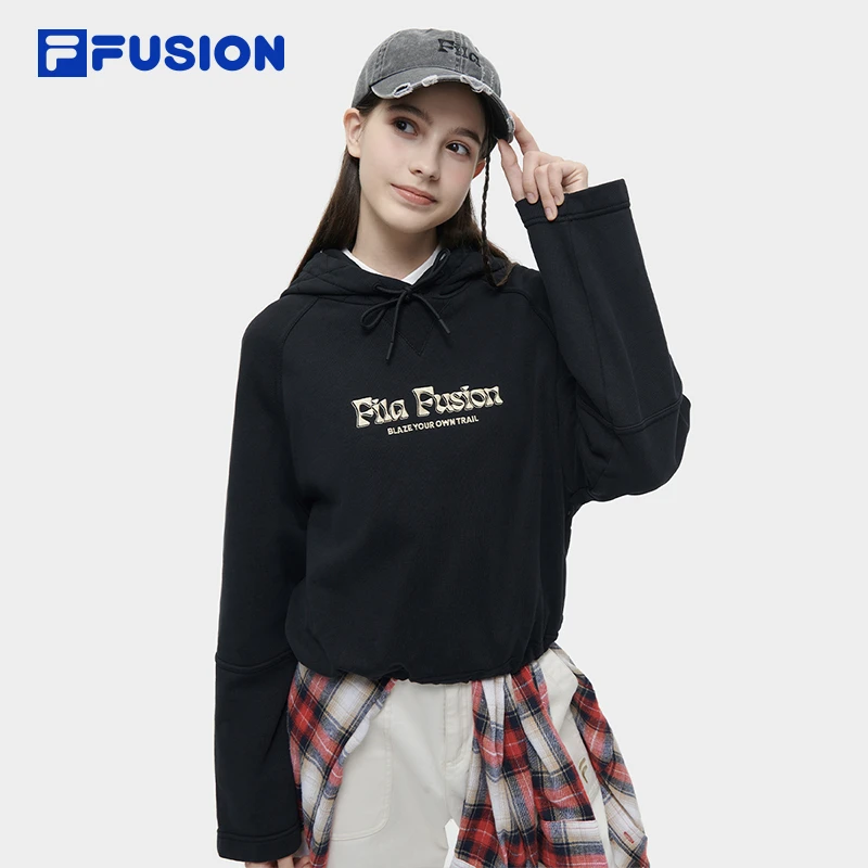 Fila/斐乐潮流女装针织连帽上衣时尚百搭休闲运动卫衣 T11W413206