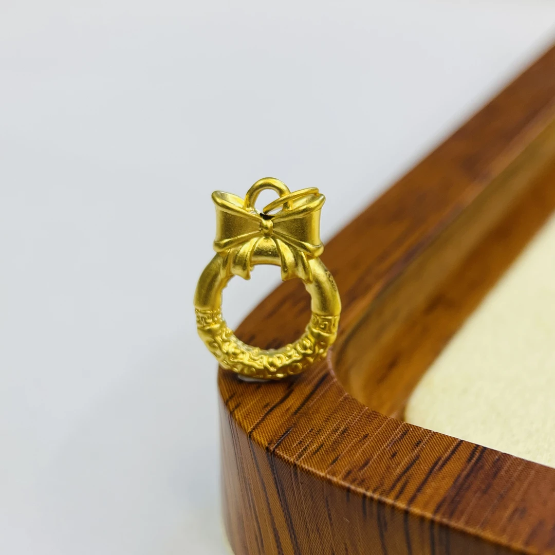 金祥顺黄金足金999蝴蝶结平安扣DP0169