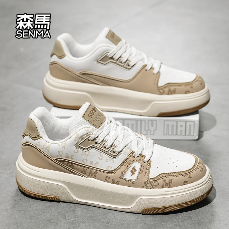 SENMA/森马男鞋夏季新款休闲学生百搭小白潮鞋厚底运动网红板鞋男
