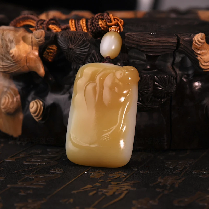 【新疆马爷珠宝】糖白大师工糖白猴属相挂件