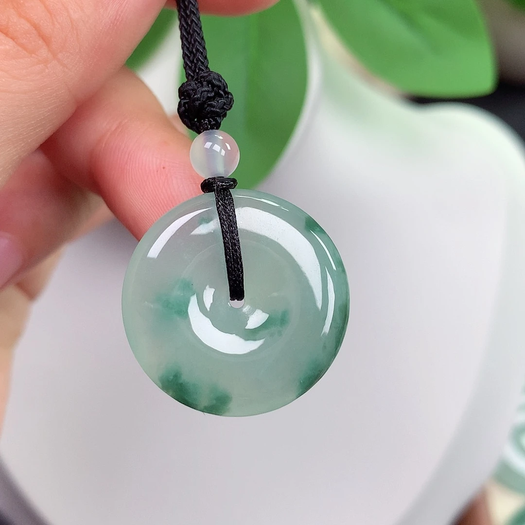 颈饰未镶嵌翡翠平安扣 23.8x4.9mm