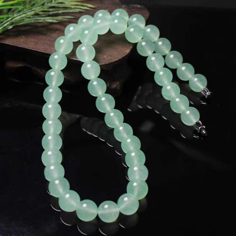 天然新疆天山山脉天山翠石英岩玉项链【多样性发其一】【多样性发