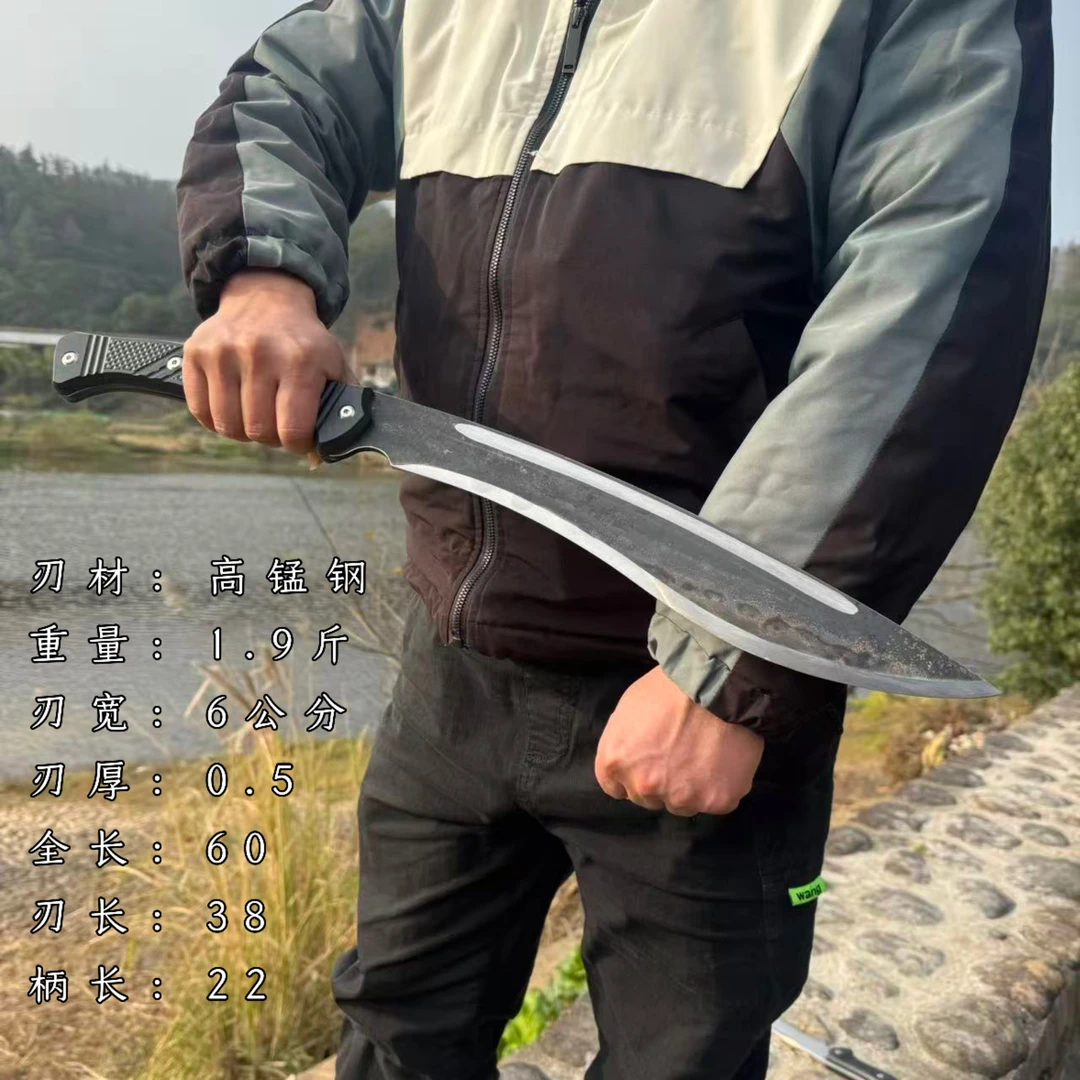 一体龙骨龙泉刀剑尼泊尔火车轨道钢户外野钓刀未开刃