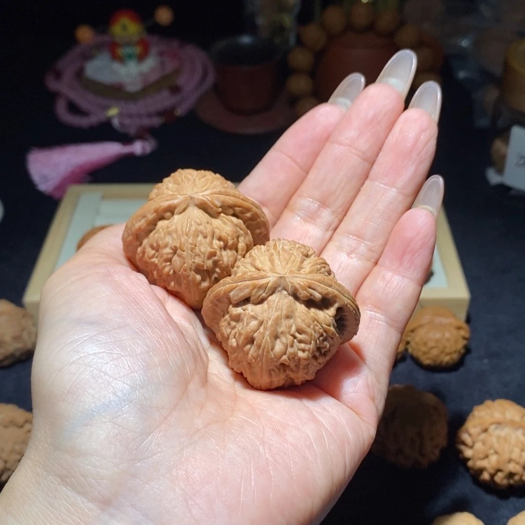 吊坠文玩核桃白狮子42