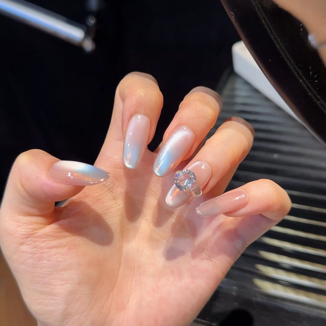 【一克拉 到手11片】锆石 猫眼手工美甲指甲贴片纯手工穿戴甲