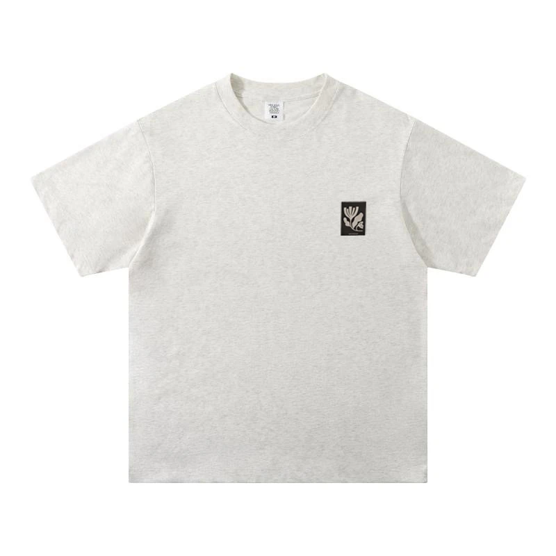 感光变色【009刺绣小标短袖重磅】凉感快幹双纱功能性弹力螺纹领