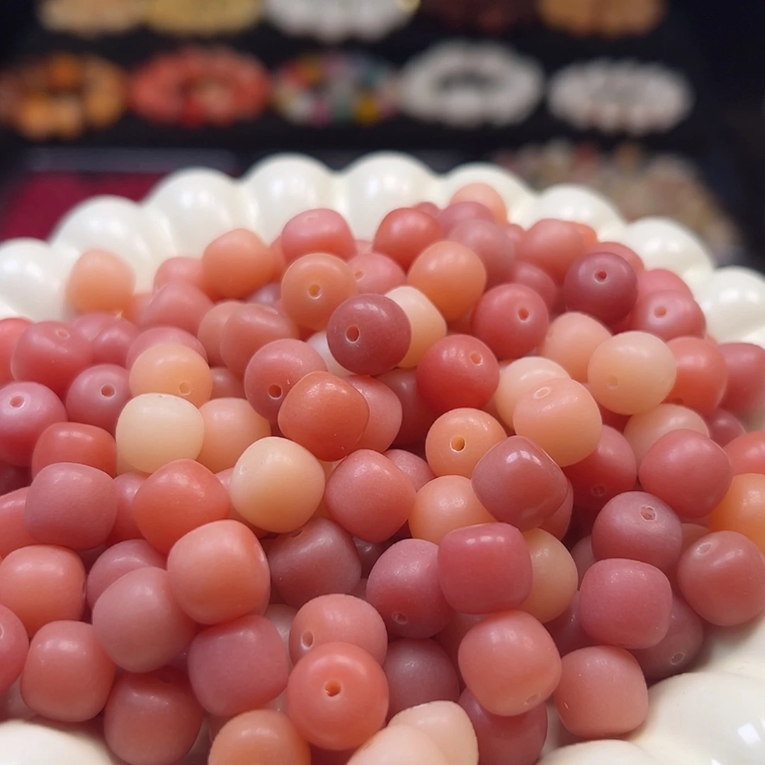 菩提根/象牙果手串卡11粉色桶500颗