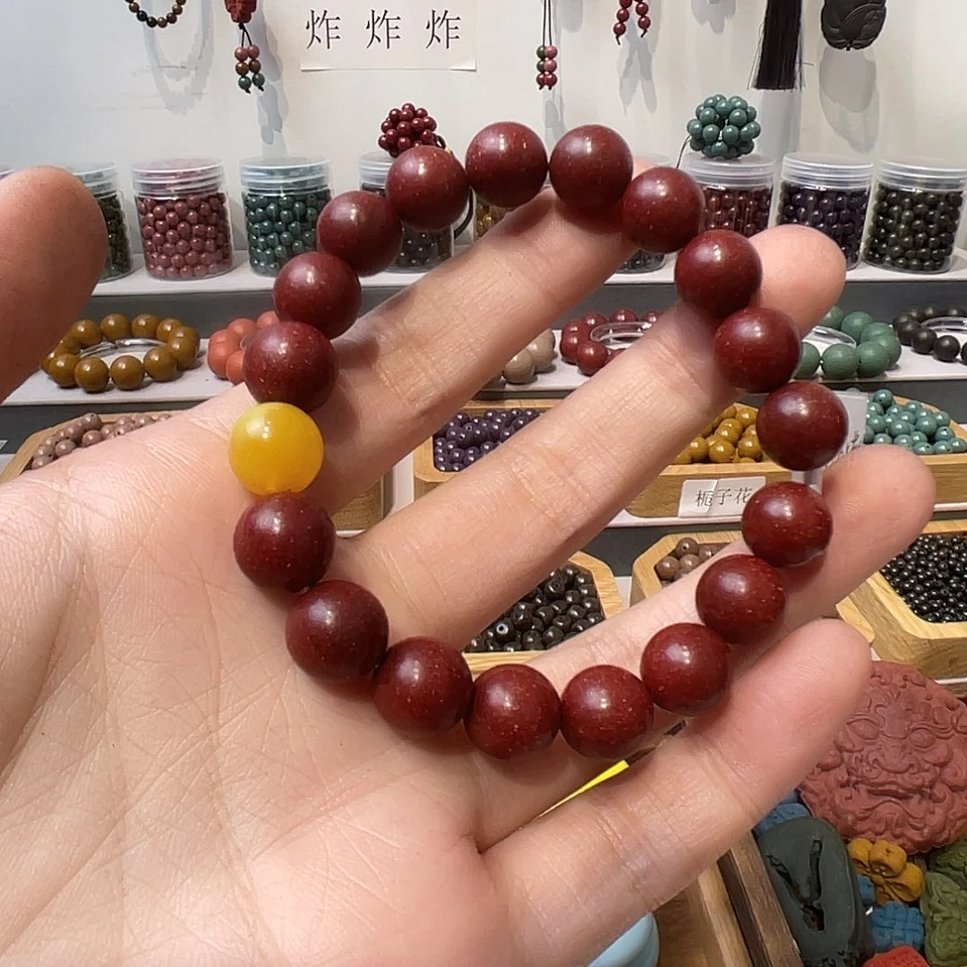 泥塑红麝1.0单圈合香珠