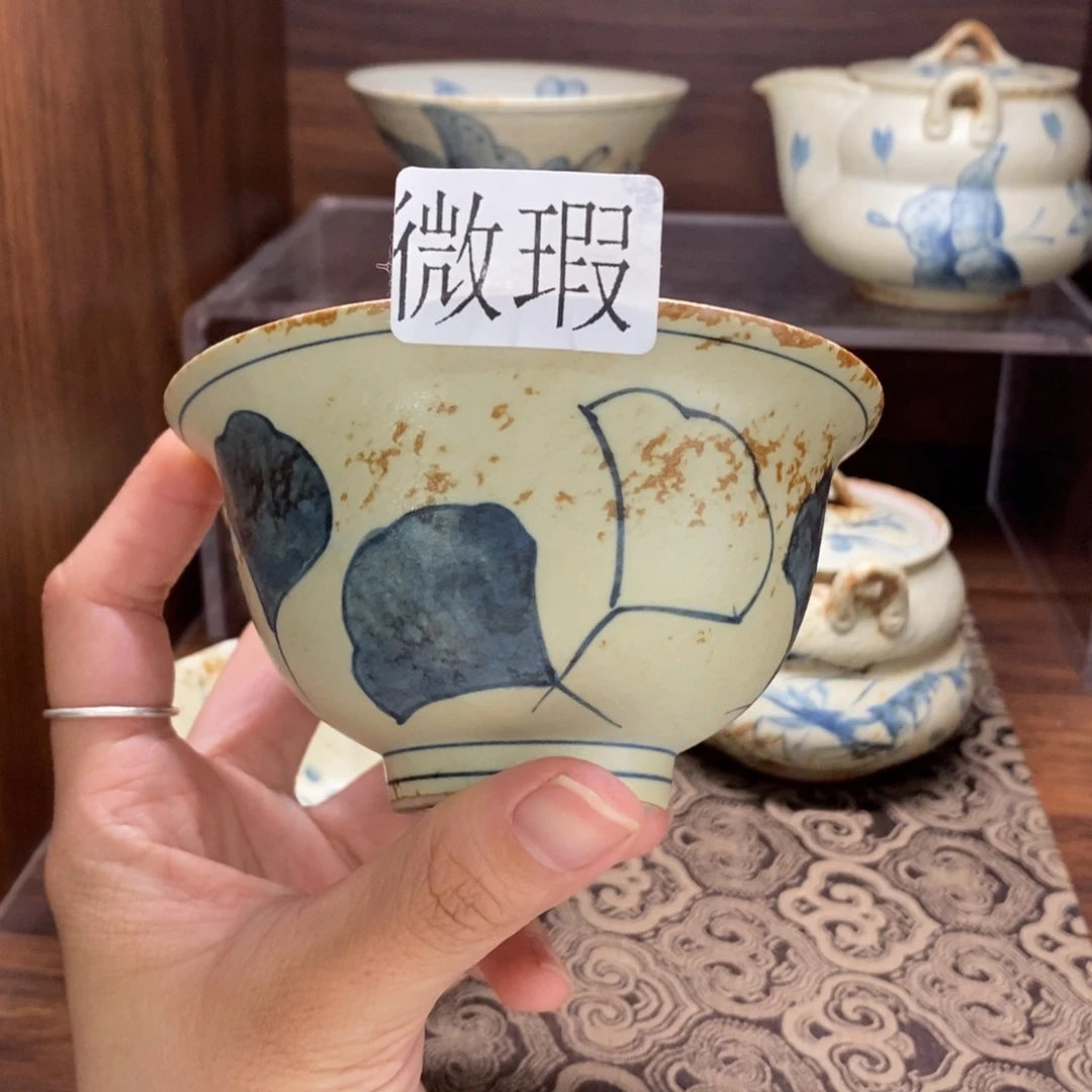 釉下彩纯手绘微瑕