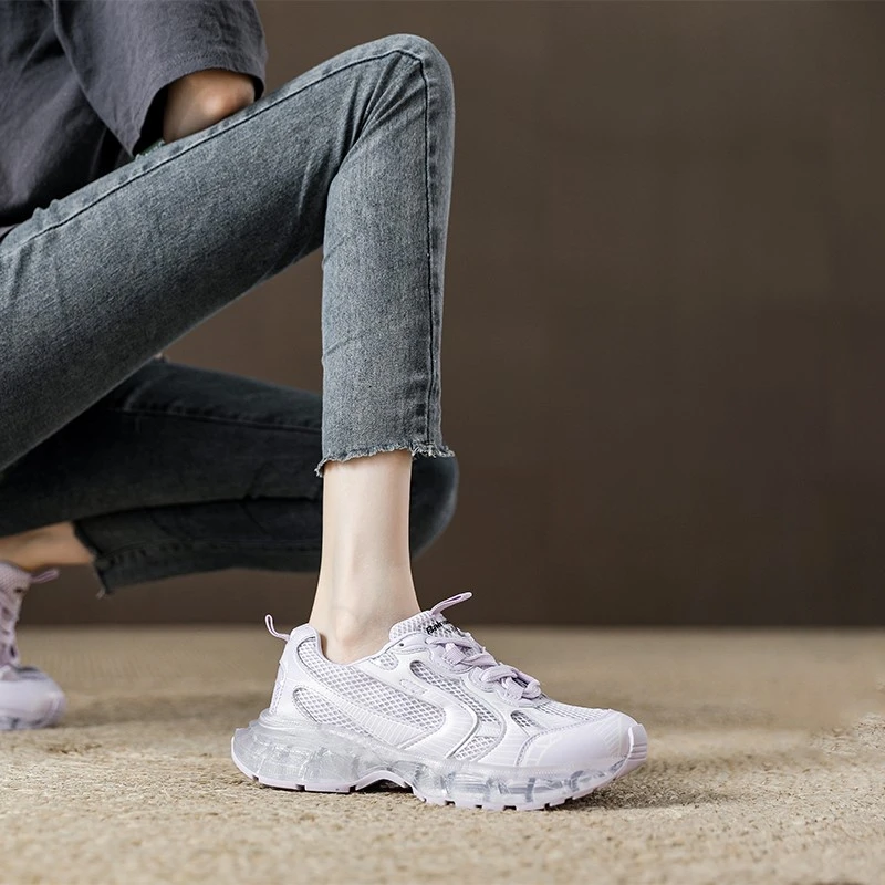 厚底网面透气商场同款高级感老爹鞋女款单鞋2024年显瘦夏天休闲鞋