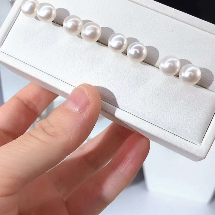 银S925镶嵌淡水珍珠耳饰