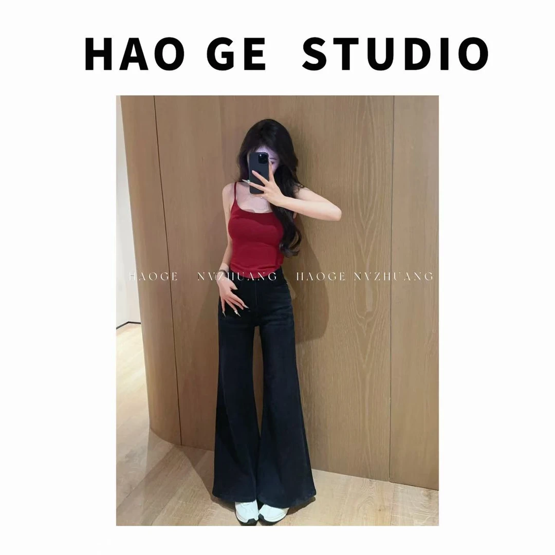 浩哥严选●长腿秘籍HGQ5NZK3049A牛仔裤预（不含皮带）微喇显瘦设计