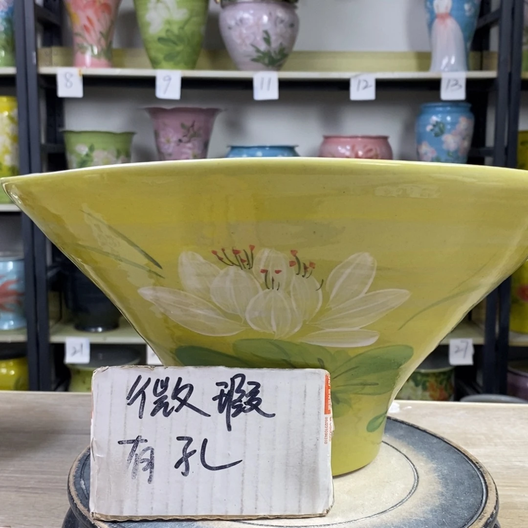 景德镇手工手绘陶瓷花盆