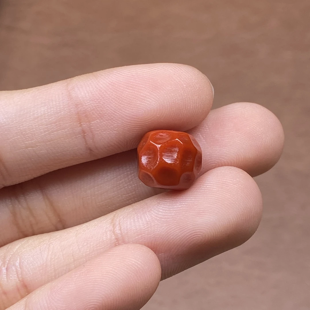 【玲姐珠宝】天然柿子红桶珠顶珠无相11mm腰珠直播间选购多样性发一