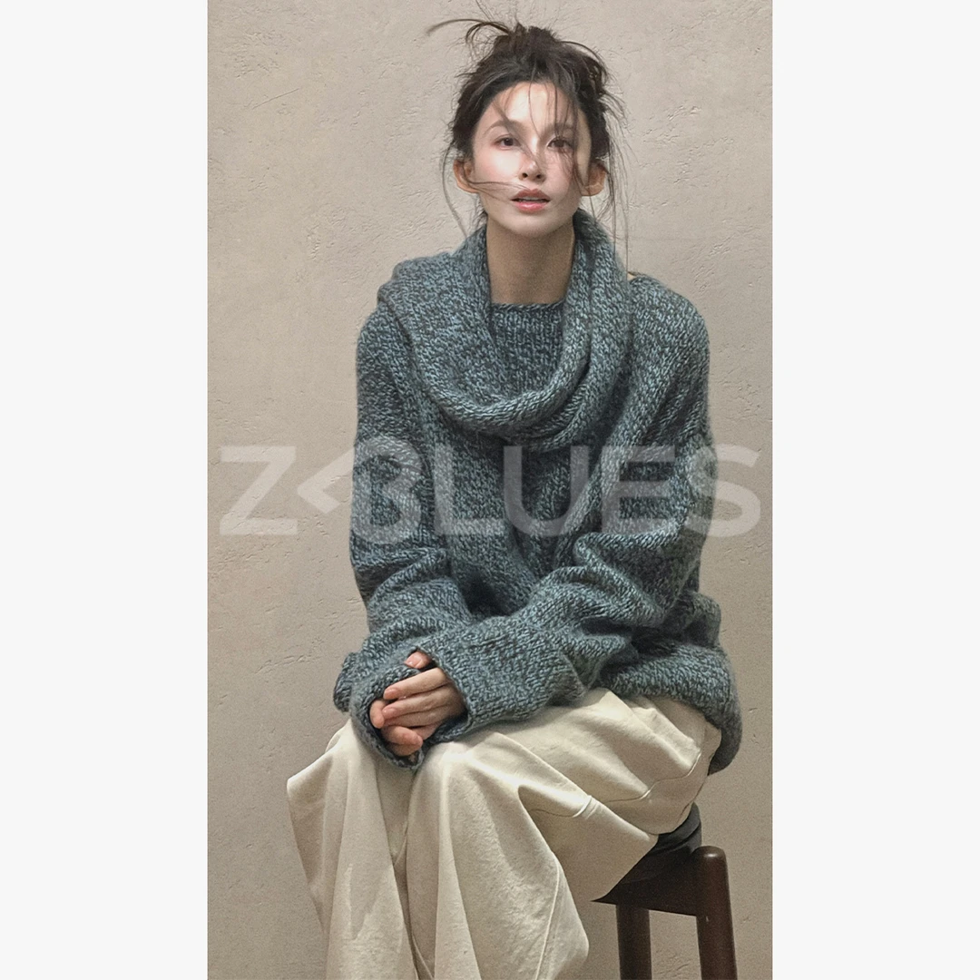 Z.blues【一件就够】重磅款 KVSS花式双色高克重羊绒衫YZMYFS702M