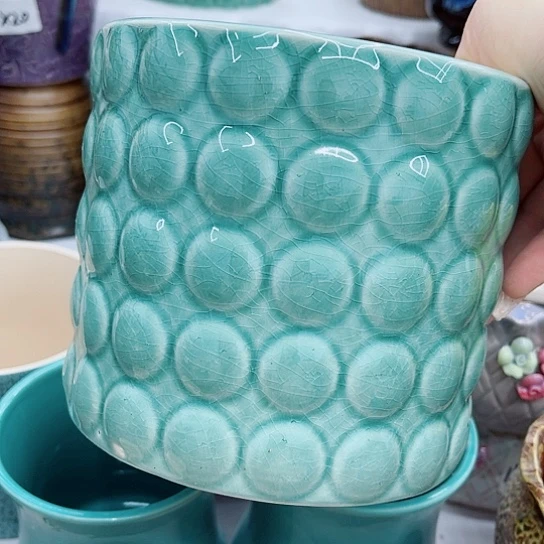 多肉绿植陶瓷花盆9.9包邮，有空