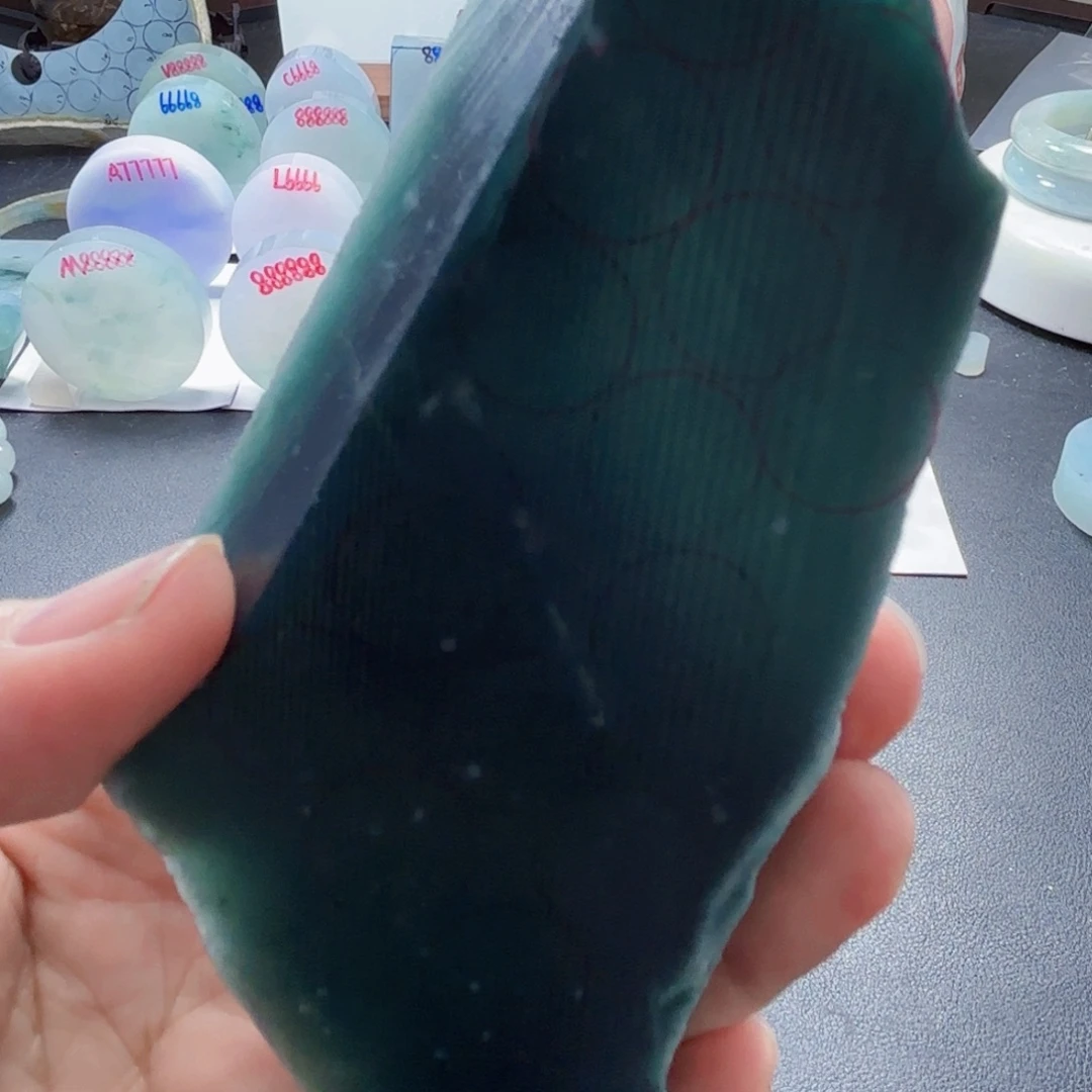 钛***紫定制翡翠未镶嵌08080608