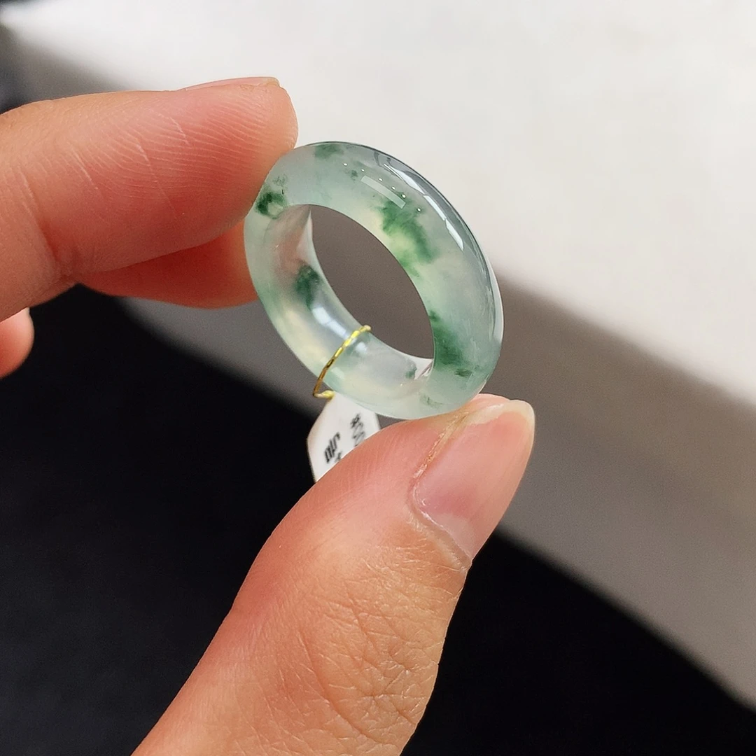 翡翠未镶嵌戒指13-14号