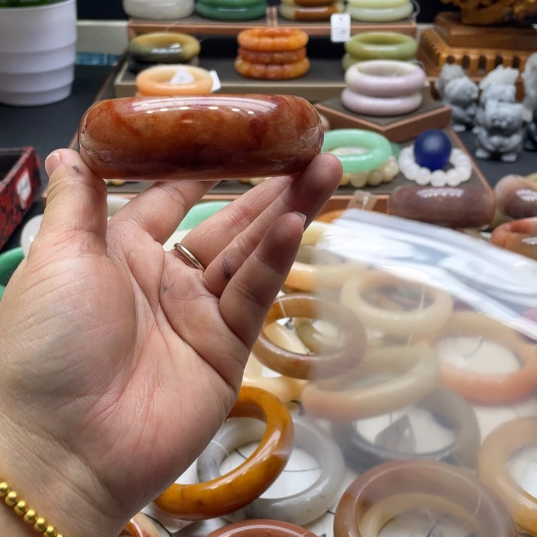 夢***影石英岩玉未镶嵌手镯