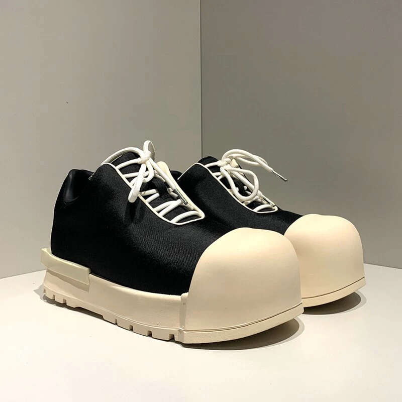 明星同款低帮猫爪鞋百搭厚底增高米奇大头面包鞋男女同款情侣板鞋