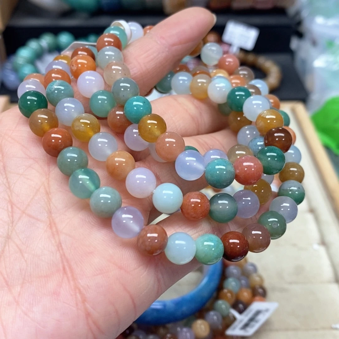 硅化珊瑚（珊瑚玉）手链未镶嵌百****）053