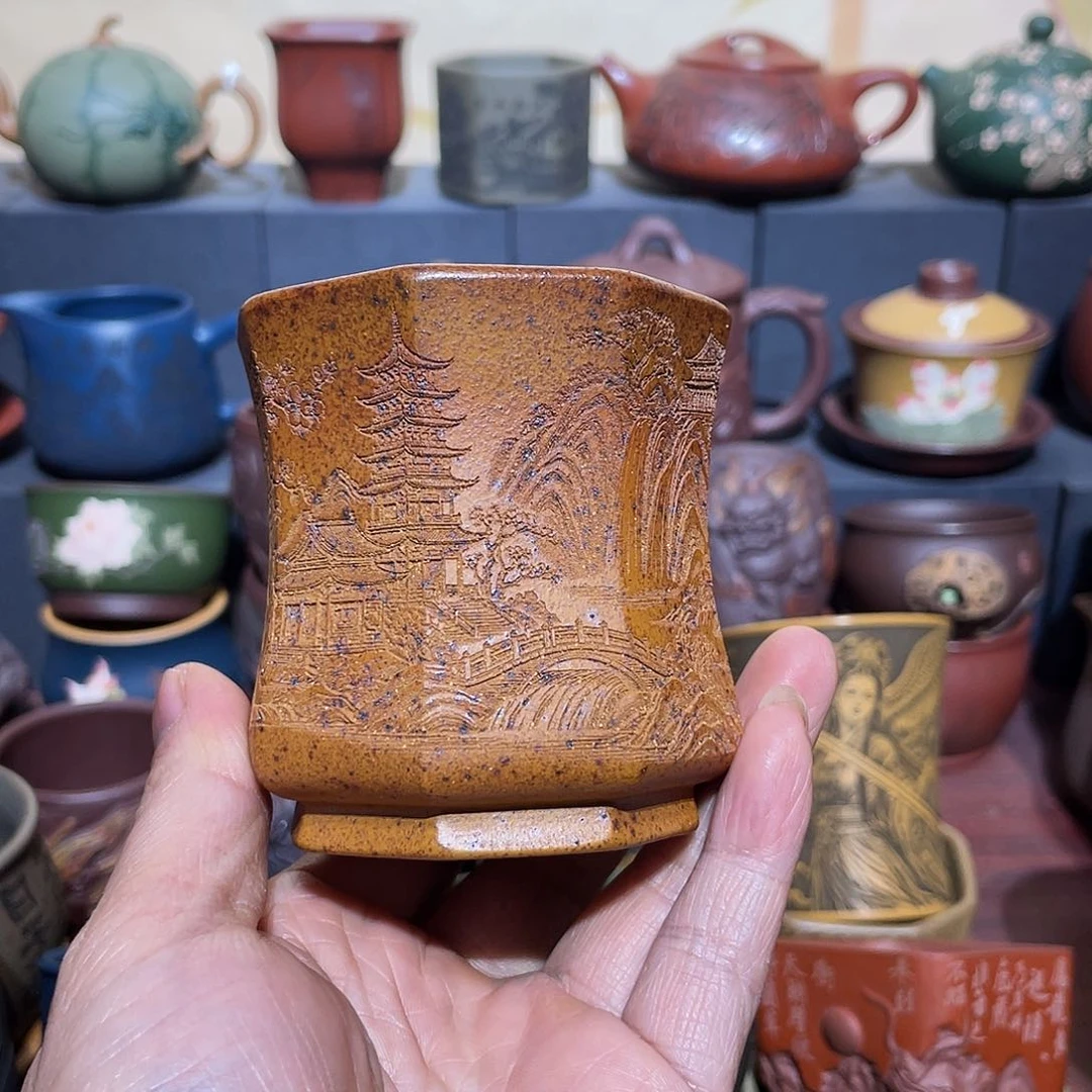 原矿紫砂手工主人杯