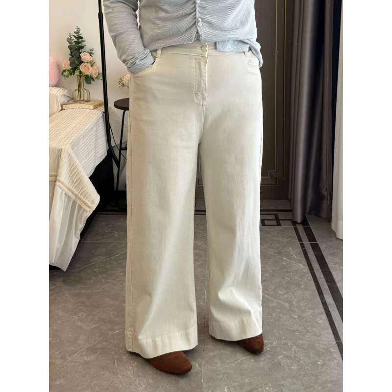 大阿娇 大码春夏95棉弹力显瘦（实体店品质）超舒适宽松牛仔裤