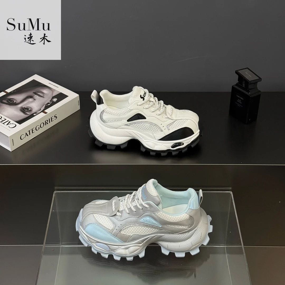 SuMu/速木2025单网夏季网面新款透气老爹鞋潮流舒适运动鞋轻便
