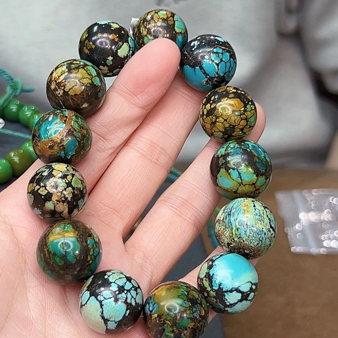 绿松石珠宝奇石未镶嵌宁**晨