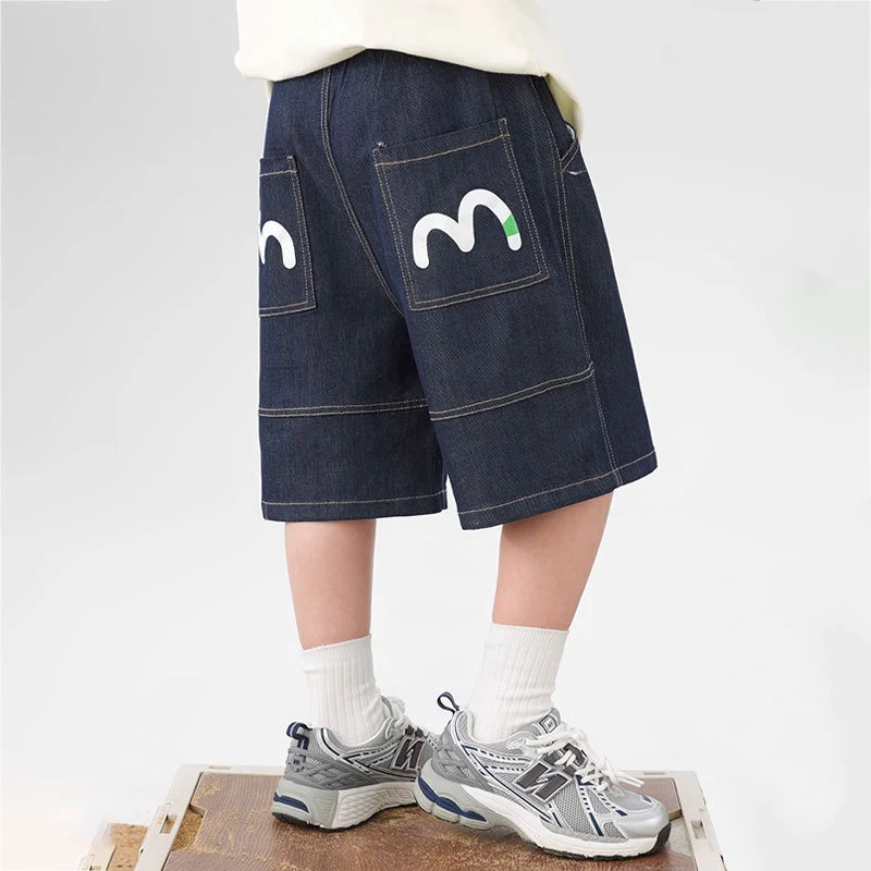 童装儿童牛仔短裤夏季薄款男孩休闲中裤2024新款夏装男童五分裤夏