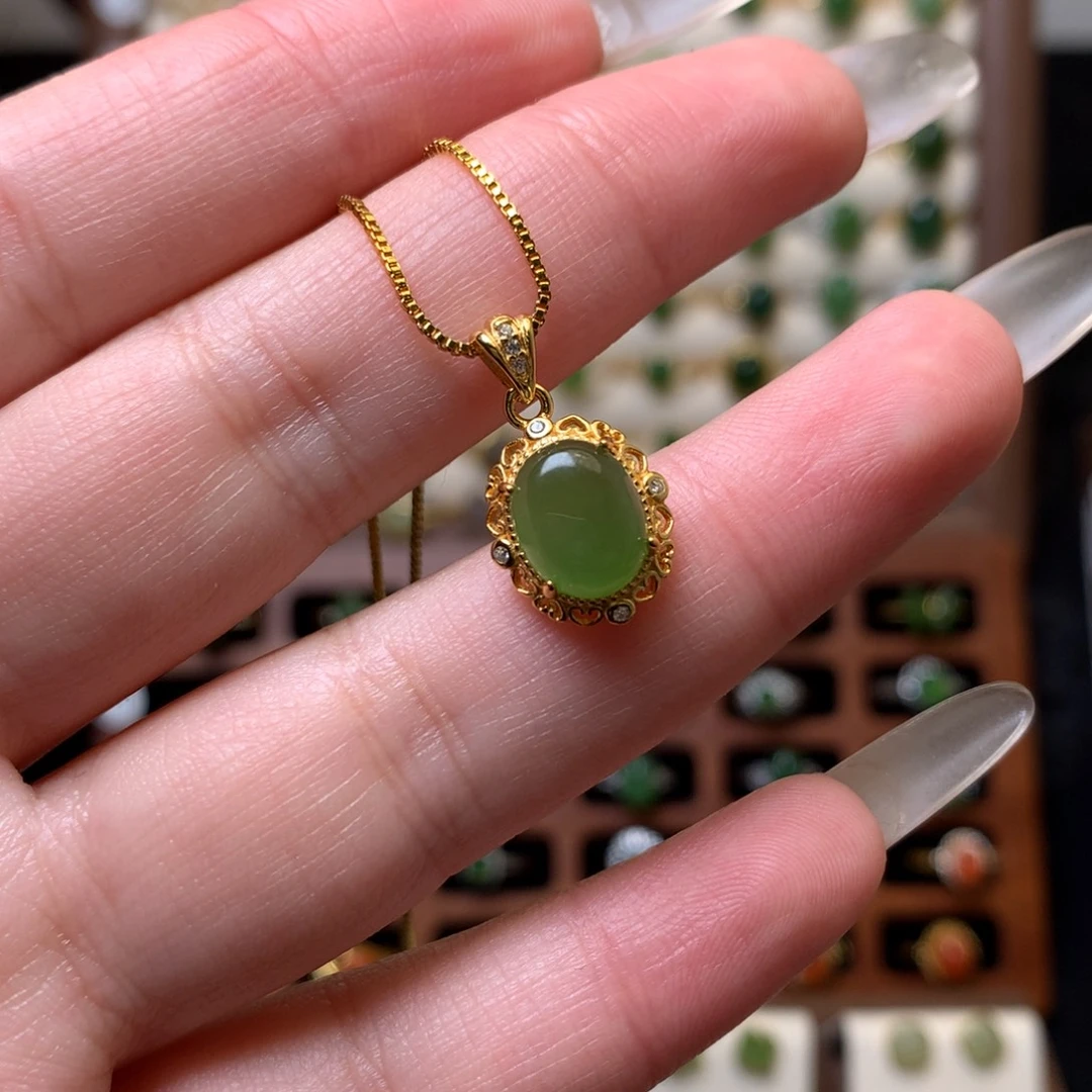 和田玉银S925镶嵌戒指