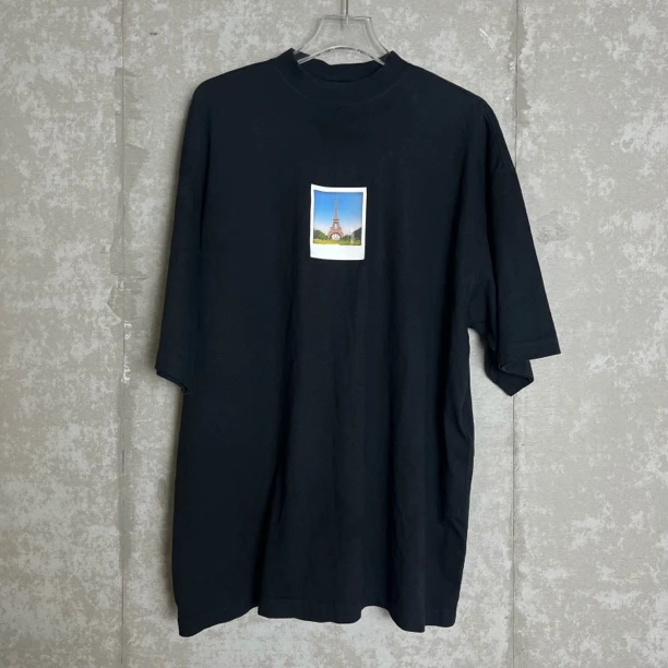 未使用 Balenciaga/巴黎世家 XS*1/巴黎铁塔拍立得印花短袖/10609