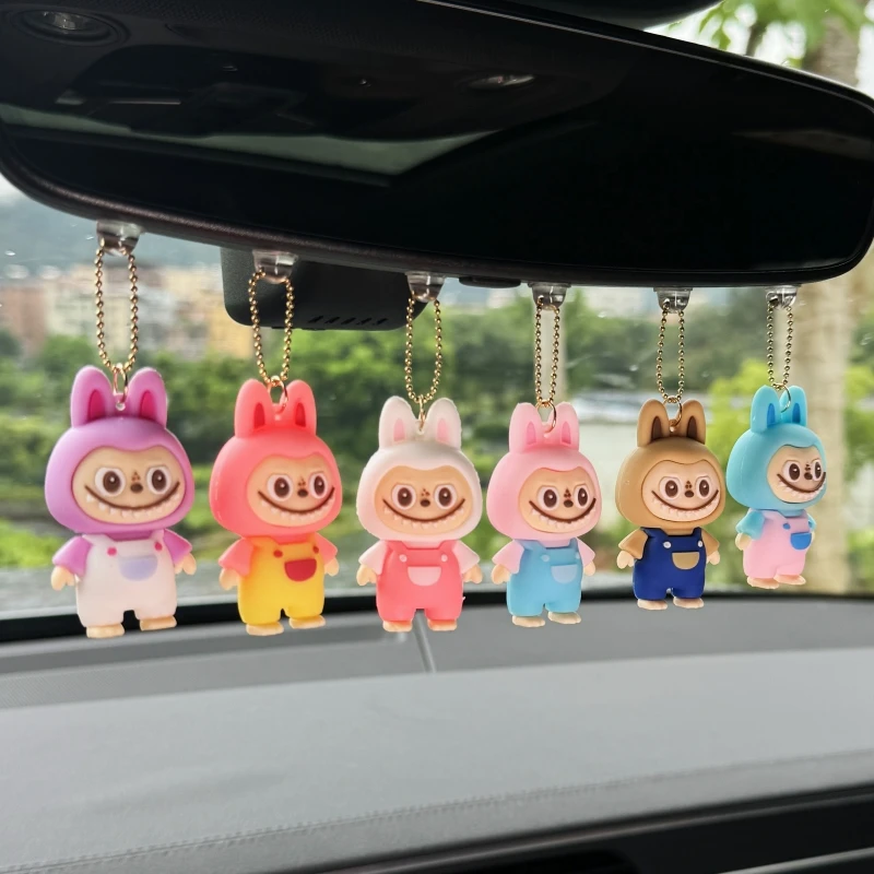 拉布布车挂女生高级感汽车内装饰品后视镜挂件创意车载用品