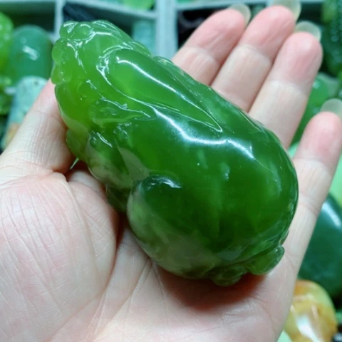 蛇纹石玉未镶嵌手把件