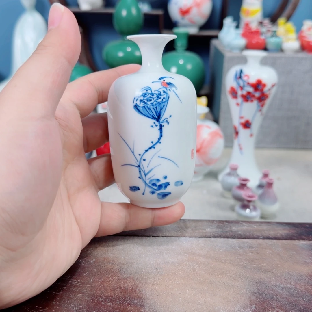 陶瓷手工小花器摆件
