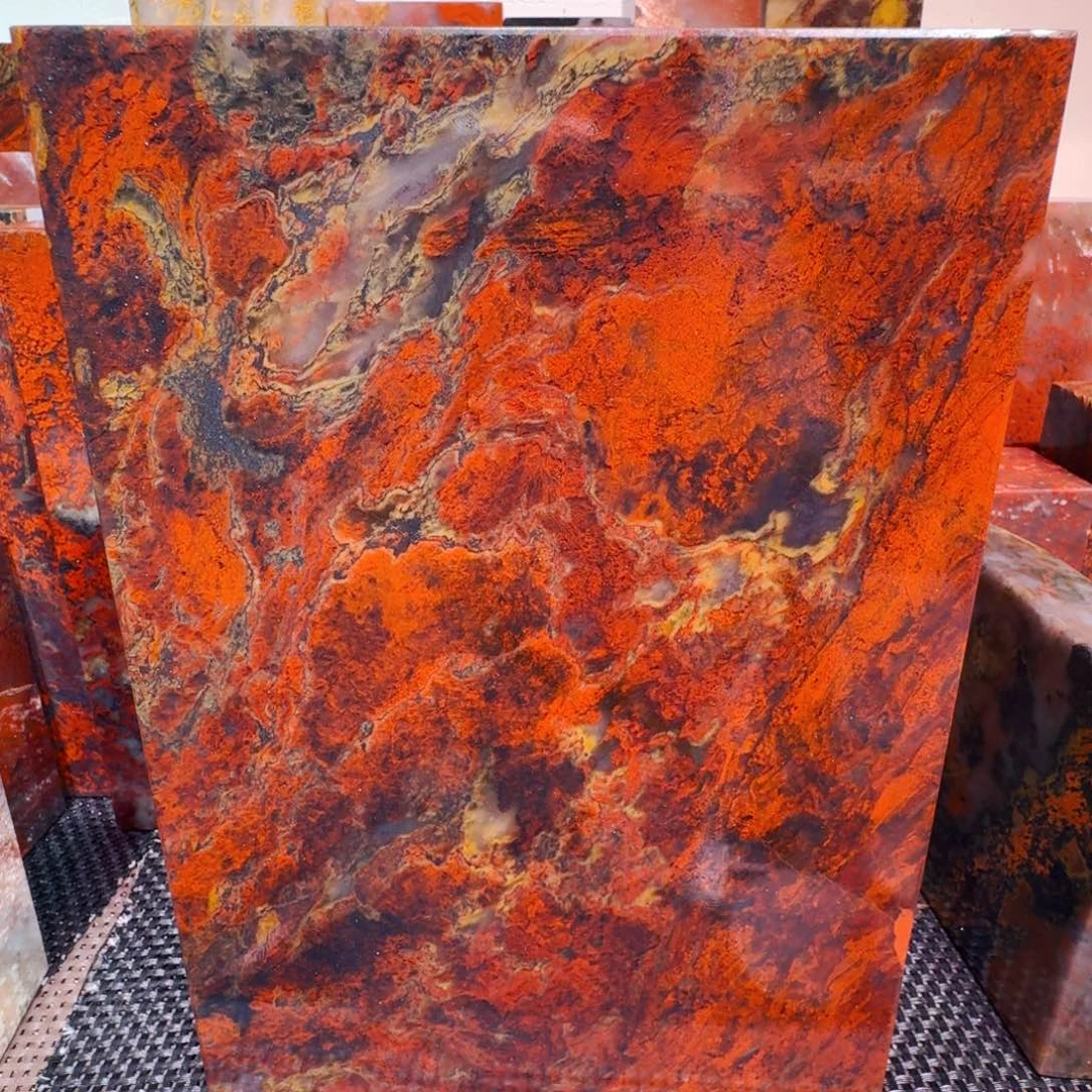 铁桂林鸡血玉大地料大板摆件