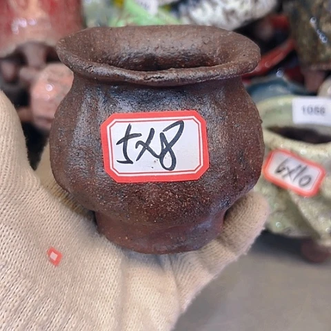 粗陶花盆手工花盆制作