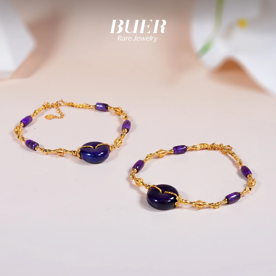 【不二】苏纪石舒俱来18K金平安扣手链 (多样性发其一)