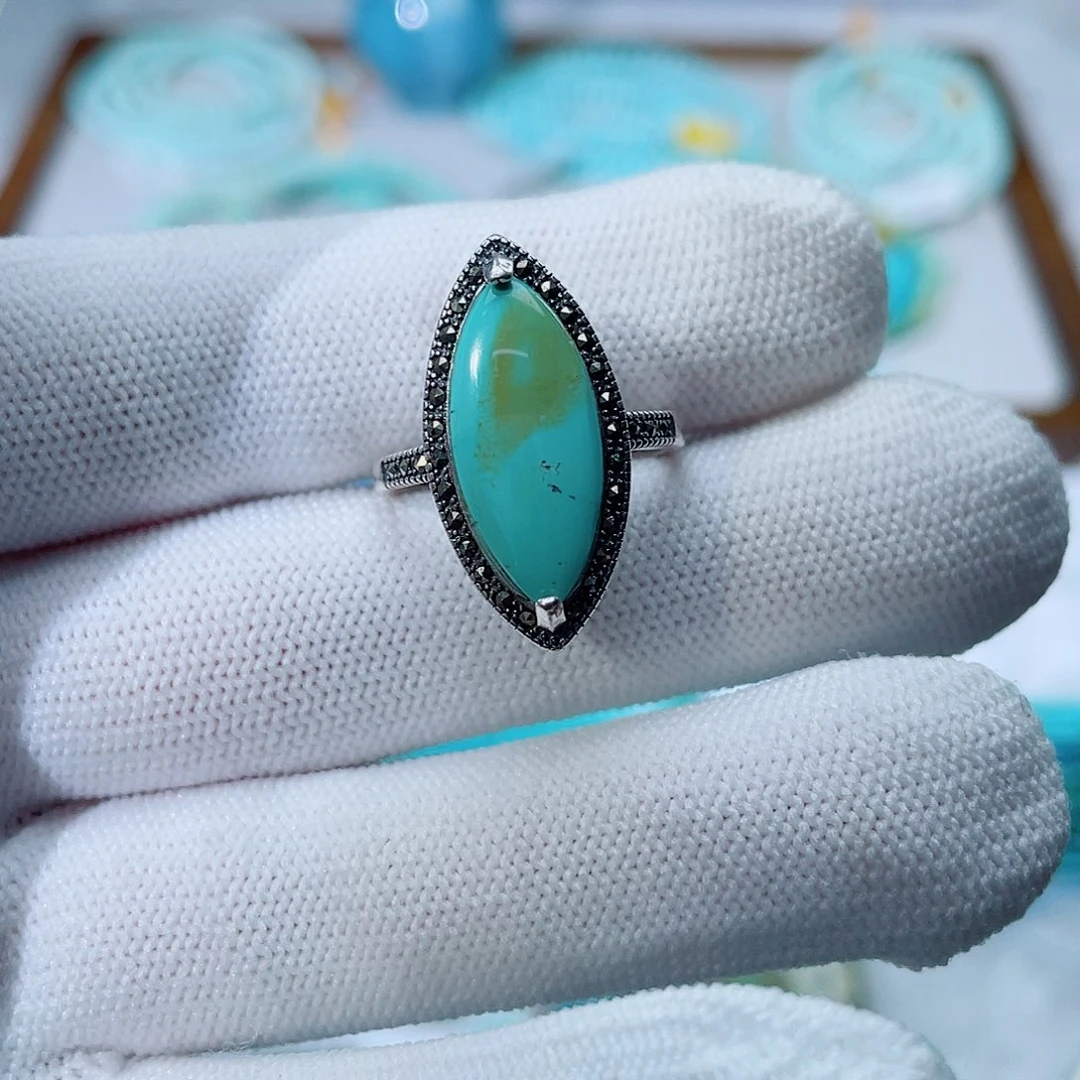 绿松石银S925镶嵌珠宝奇石