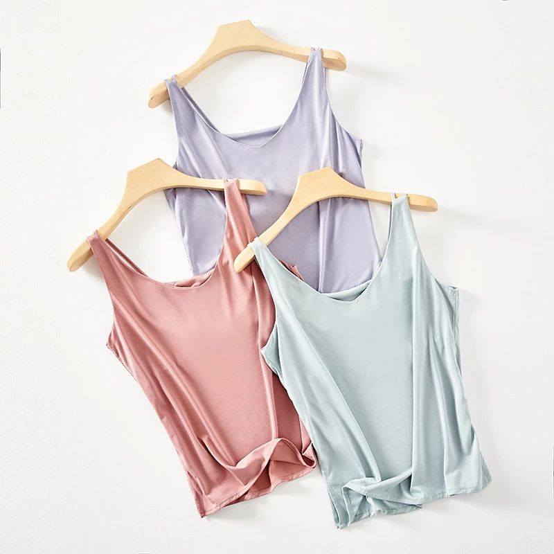 双肩带背心短款铜氨丝面膜宽松显瘦C21007