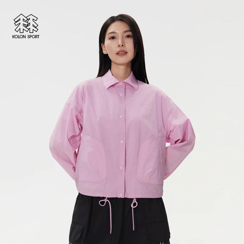 KOLON SPORT可隆衬衫领夹克防泼水女士防晒UPF50+防风皮肤衣