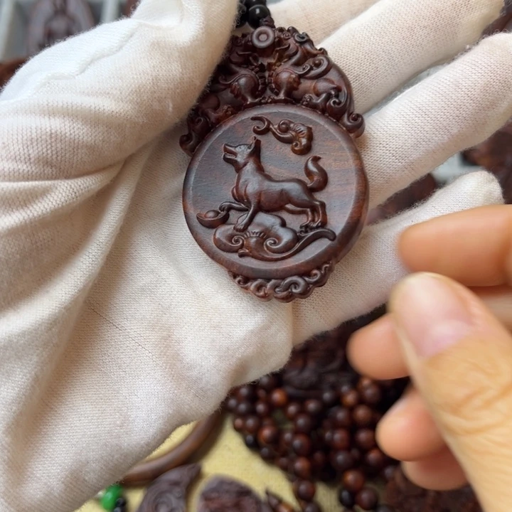 船***长黄花梨/降香黄檀手串/手链狗